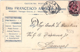 1911-cartolina Con Intestazione Pubblicitaria Ditta Airoldi In Milano Affrancata - Unclassified