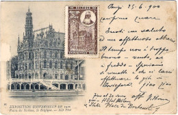 1900-Francia Cartolina Esposizione Universale Di Parigi Con Erinnofilo Diretta I - Expositions