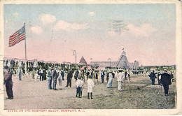 1915-U.S.A. Cartolina Newport R.I. Scene Of The Beach Annullo Meccanico A Bandie - Other & Unclassified