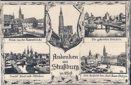 1935circa-Germania Cartolina Illustrata Andenken An Strasburg Affrancata 6p.effi - Andere & Zonder Classificatie