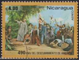 1982 Nicaragua AEREO ⵙ Mi:NI 2325, Sn:NI C1028, Yt:NI PA1002, Sg:NI 2412, Landing Of Columbus - Nicaragua