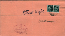 1945-piego Municipale Affrancato Coppia 60c. Democratica Annullo Brescia 14 Dice - Marcophilie