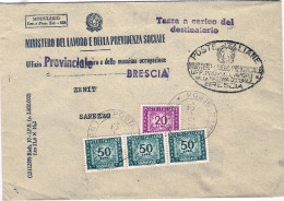 1978-busta Del Ministero Del Lavoro E Della Previdenza Sociale Di Brescia Con Ta - 1971-80: Marcophilie