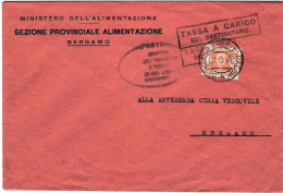 1945-busta Con Tassa A Carico Del Destinatario Espletata Con Il Segnatasse L.1 I - Poststempel