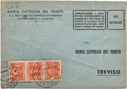 1947-cartolina Tassa A Carico Del Destinatario Con Striscia Segnatasse L.1 Uso T - 1946-60: Marcophilie