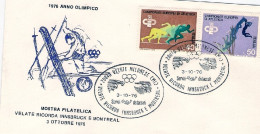 1976-busta Illustrata Con Annullo Figurato Velate Milanese A Ricordo Olimpiade D - 1971-80: Marcophilia