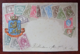 Cpa Représentation Timbres Pays ; Pays-Bas - Stamps (pictures)