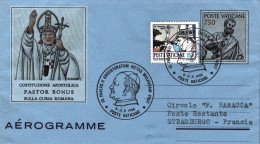 Vaticano-1988 Viaggio Papa Giovanni Paolo II^per Strasburgo Francia - Airmail