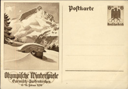 1936-Germania Postkarte Olympische Winterspiele Garmisch-Partenkirchen - Andere & Zonder Classificatie