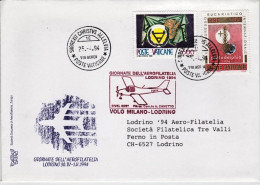 Vaticano-1981  Volo Milano-Lodrino Diretto A Fermo Posta - Airmail