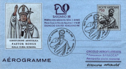 Vaticano-1988  Dispaccio Volo Straordinario Venegono Inferiore Posta Con Mongolf - Airmail