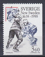 HOCKEY SWEDISH ICE HOCKEY PLAYERS IN NHL SANDSTROM & W.GRETZKY  SWEDEN SCHWEDEN 1988 MI 1478  MNH - Hockey (Ice)
