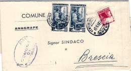 1951-piego Municipale Da Ventimiglia Affrancato L.3 Democratica+coppia L.5 Itali - 1946-60: Marcophilie