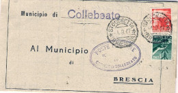 1947-piego Comunale Affrancato L.1+L.4 Democratica Annullo Stocchetta E Rispediz - 1946-60: Marcofilia