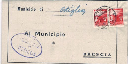 1948-piego Municipale Affrancato Coppia L.4 Democratica Annullo Frazionario Di O - 1946-60: Marcofilia