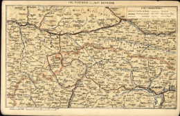 1930circa-cartina Geografica Val Pusteria Alpi Carniche - Carte Geografiche