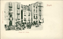 1900-circa-Napoli Strada Di Santa Lucia Animata - Napoli (Napels)