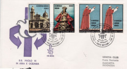1970-Vaticano Manila Isl.Philippine S.S. Paolo VI In Asia E Oceania Fdc Venetia  - Aéreo