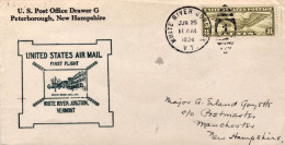 1934-U.S.A. I^volo White River Junction Vermont-Manchester N.H. - 1c. 1918-1940 Lettres