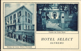 1950circa-Sanremo Hotel Select Con 2 Vedute (entrata Dal Corso V.E. Ed Entrata D - San Remo