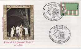 1982-Visita Di Giovanni Paolo II^ad Assisi - 1981-90: Storia Postale