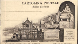 1900circa-cartolina Postale Autorizzata Dal Governo Ricordo Di Firenze Chiesa S. - Firenze (Florence)