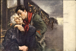 1940-Fascismo, Mamma Se Ti Fa Male Il Cuor Pensa Al Duce, Disegnatore Tufani Via - Patriotic