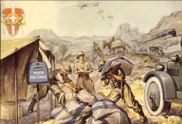 1935-Posta Militare Encomio Solenne Concesso Sul Campo, Cartolina Reggimentale E - War 1939-45