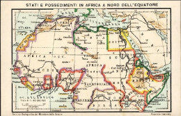 1929-Stati E Possedimenti In Africa A Nord Del'Equatore Cartolina A Cura Del Ser - Landkarten