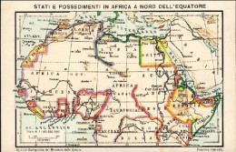 1929-Stati E Possedimenti In Africa A Nord Del'Equatore Cartolina A Cura Del Ser - Cartes Géographiques