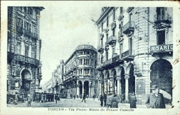 1917-Torino Via Pietro Micca Da Piazza Castello, Animata E Viaggiata - Otros & Sin Clasificación