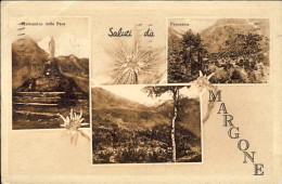 1917-Saluti Da Margone (Torino) 3 Belle Vedutine, Animata - Sonstige & Ohne Zuordnung