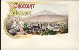 1900circa-Svizzera Chocolat Suchard Cartolina Pubblicitaria - Andere & Zonder Classificatie