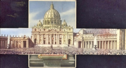 1950-cartolina Viaggiata Con Libretto Apribile Veduta Di Piazza San Pietro Omagg - Other & Unclassified