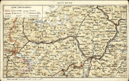 1930-circa-cartolina Geografica Dell'Alto Adige (Bolzano) - Carte Geografiche