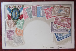 Cpa Représentation Timbres Pays ; France - Briefmarken (Abbildungen)