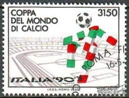 Italien 1988, MiNr. 2049; Fußball-Weltmeisterschaft 1990, Gestempelt; Alb. 05 - 1981-90: Afgestempeld