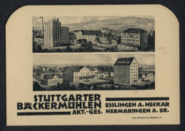 Vertreterkarte Esslingen A. N., Stuttgarter Bäckermühlen A.G., Blick Auf Die Mühle  - Non Classificati