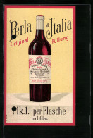 Vertreterkarte Frankfurt / Main, Perla D`Italia, Deutsch-Italienische Wein-Import-Gesellschaft Gg. Kinen & Co.  - Unclassified