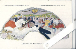 75 Paris IX, Rue Bal Tabarin, Montmartre,l'Eventail Du Restaurant, Illustrateur, D09.111 - District 09