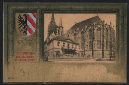 AK Nürnberg, Sebalduskirche Mit Hauptwache, Wappen  - Nürnberg
