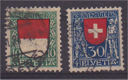 Suisse 1924 Pour La Jeunesse N°215 Et 217 - Usados