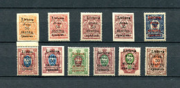 Poland Grodno (Gardinas) 1919 Mi. 1-9 Lithuania Overprint Complete MNH ** - Litauen