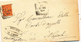 1895 SANTA MARIA CAPUA VETERE TONDO RIQUADRATO + CARTA INTESTATA SINDACO DI CURTI - Poststempel