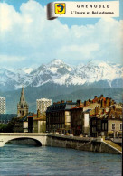 GRENOBLE       ( ISERE )    L ' ISERE . L ' EGLISE SAINT-ANDRE ET  LA CHAINE DE BELLEDONNE - Grenoble