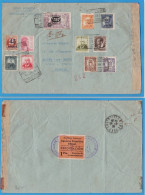 LETTRE ESPAGNE DE 1938 - BARCELONA POUR FRANCE - TIMBRES DIVERSES - AGENCIA FILATELICA OFICIAL EXPORTACION - CENSURA - Covers & Documents