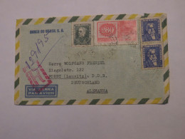 BRAZIL  AIRMAIL REGISTERED COVER TO GERMANY 1966 - Other & Unclassified