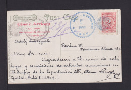 1909 - 2 C. Auf Karte Ab QUIBDO Nach Berlin - Colombia