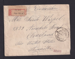 1920 - 1 R. Paar Auf Einschreibbrief Ab RIGA Nach USA - Latvia