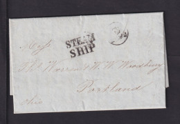 1850 - Brief Ab HAVANA Nach Portland - Stempel STEAM SHIP - Voorfilatelie